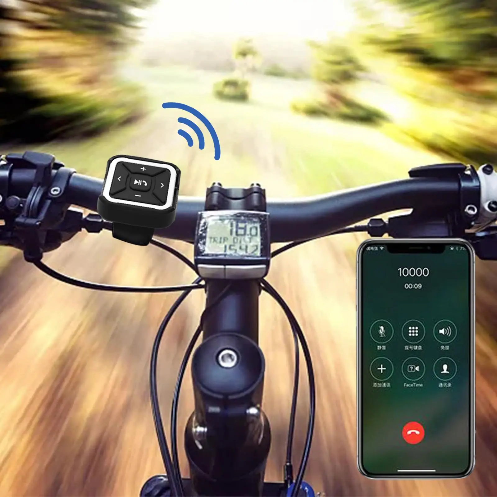 Wireless Bluetooth 5.0 Media Remote Control Button Car Steering Wheel Mount