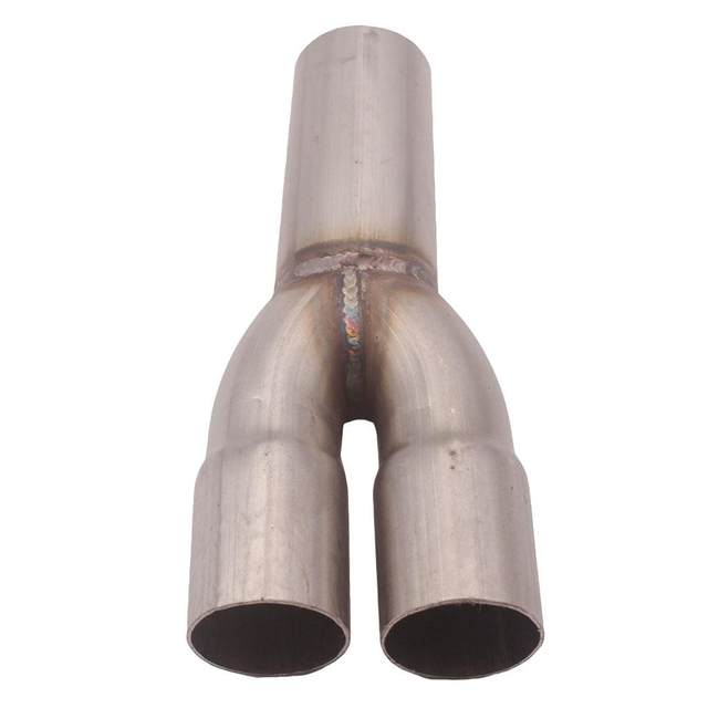 Exhaust Merge Collector, Dual 1.5'' ID Inlet Single 1.75'' OD Outlet Stainless Steel Exhaust Merge Collector