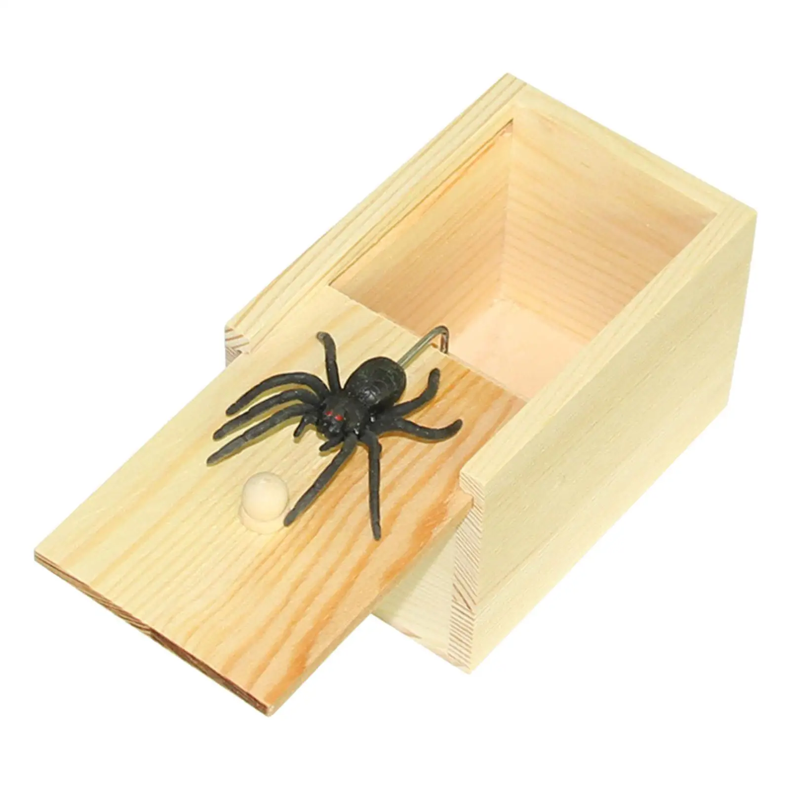 Spider Prank Scare Box Practical Joke Toys Tricky Toy Handmade Fun Practical Joke Boxes for Halloween Carnivals Adults Gifts