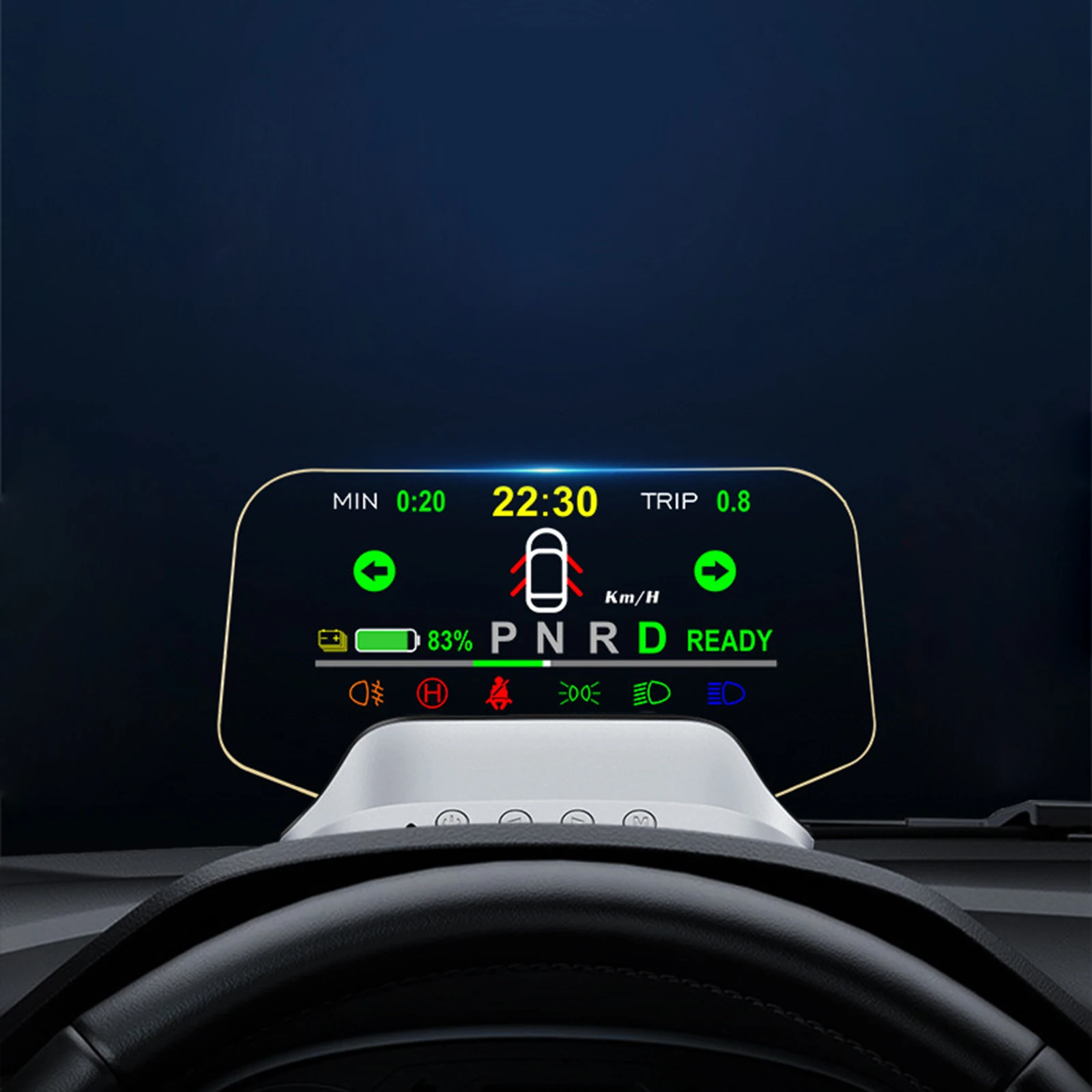 Car Digital Mirror HUD Head Up Display OBD2 Speedometer For Tesla Model 3