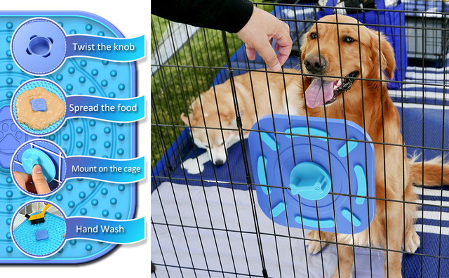  Dog Slow Lick Mat for Cage, Coniengk Feeders Lick Mat