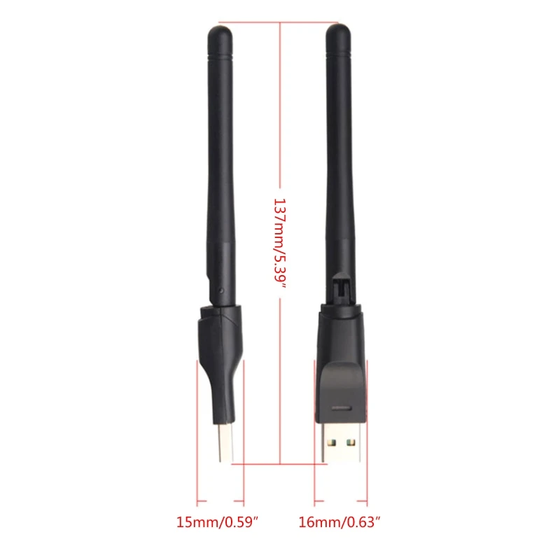 wireless card Ralink RT5370 USB 150mbps 2.4GHz WiFi Wireless Network Card 802.11n LAN Adapter with Rotatable Antenna RT5370-2DB wifi card for pc