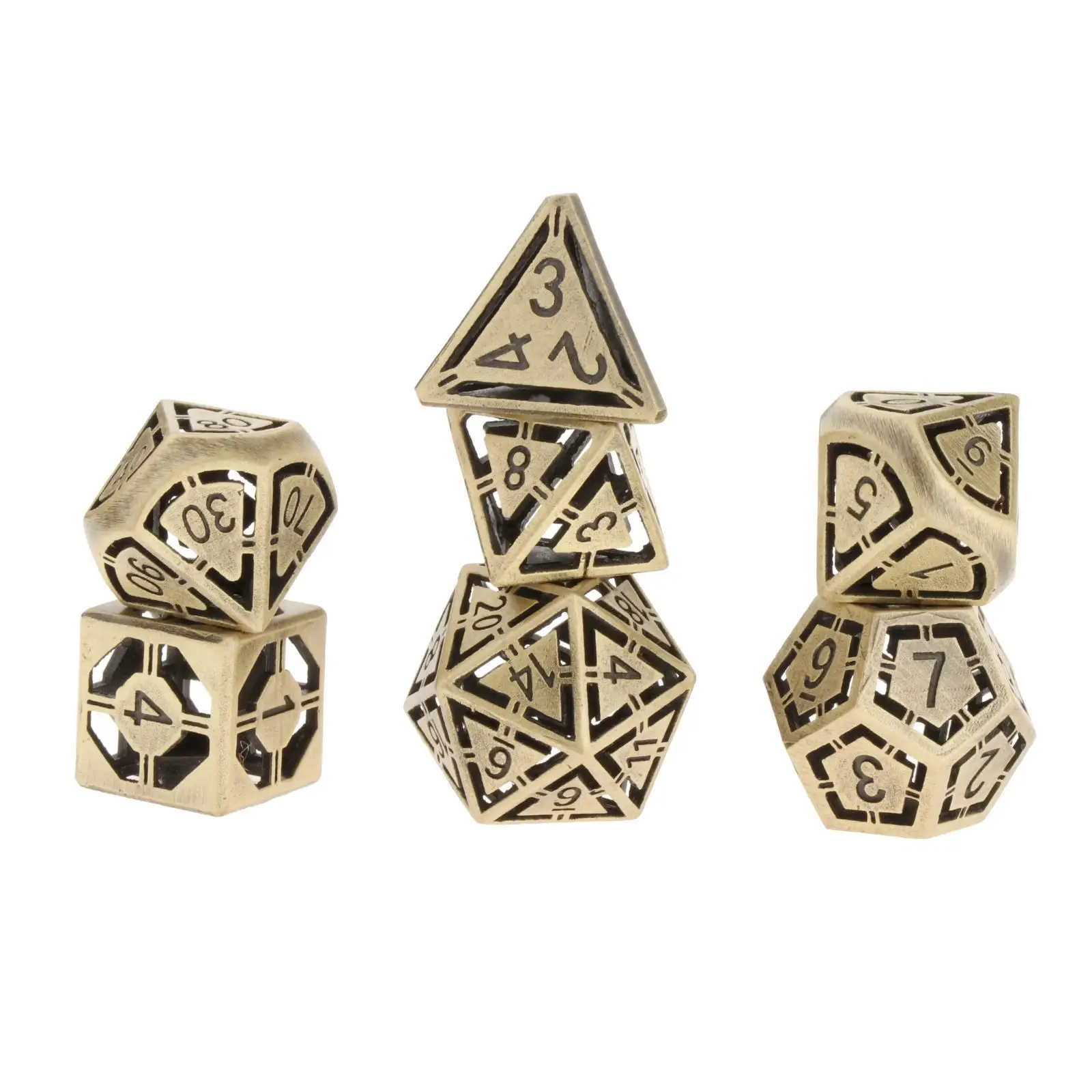 Polyhedral Dice Set, 7 Complete Dice Sets of D4 D6 D8 D10 D12 D20 Great for ` and  DND RPG MTG Games