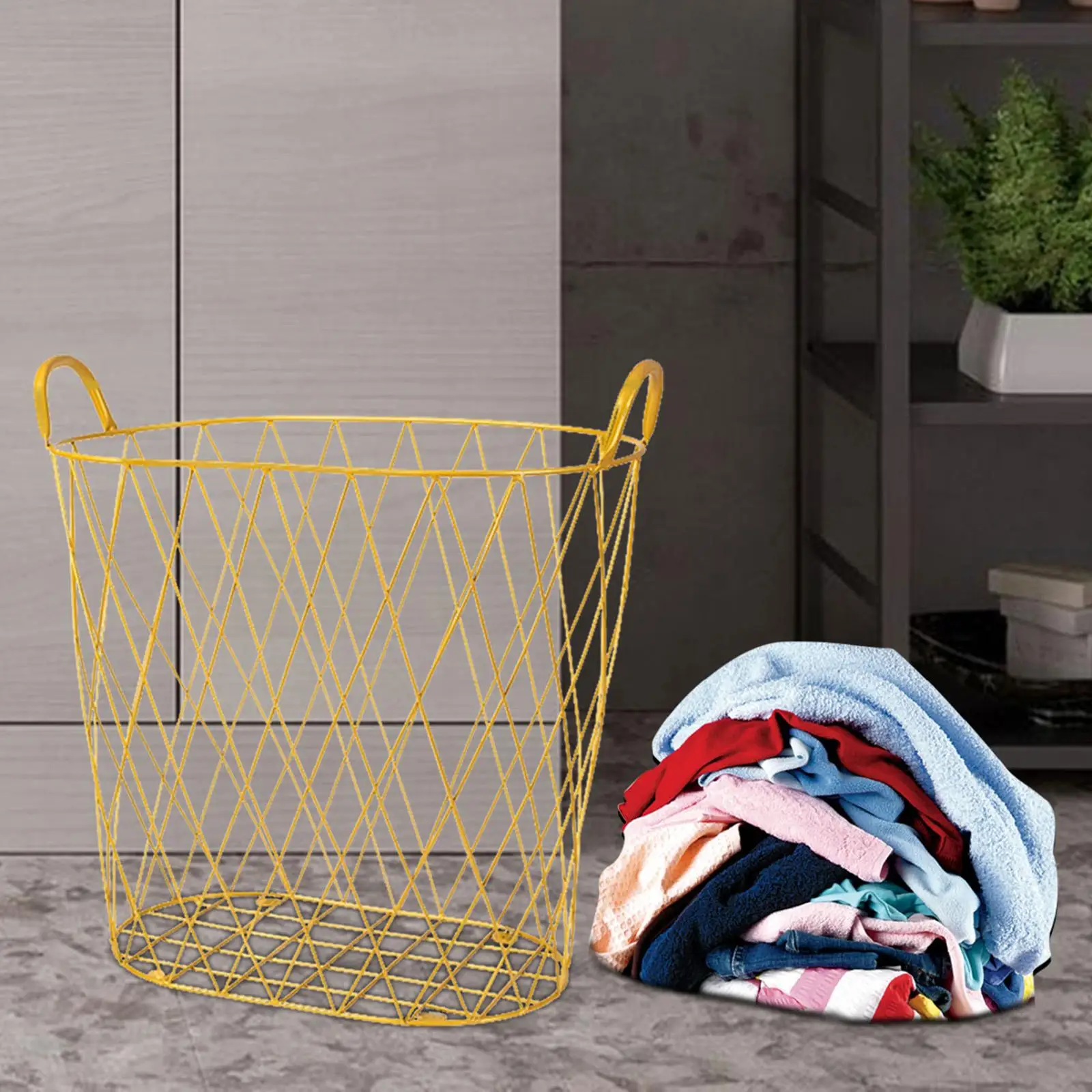 Metal Laundry Storage Basket Storage Bins for Living Room Bedroom Home