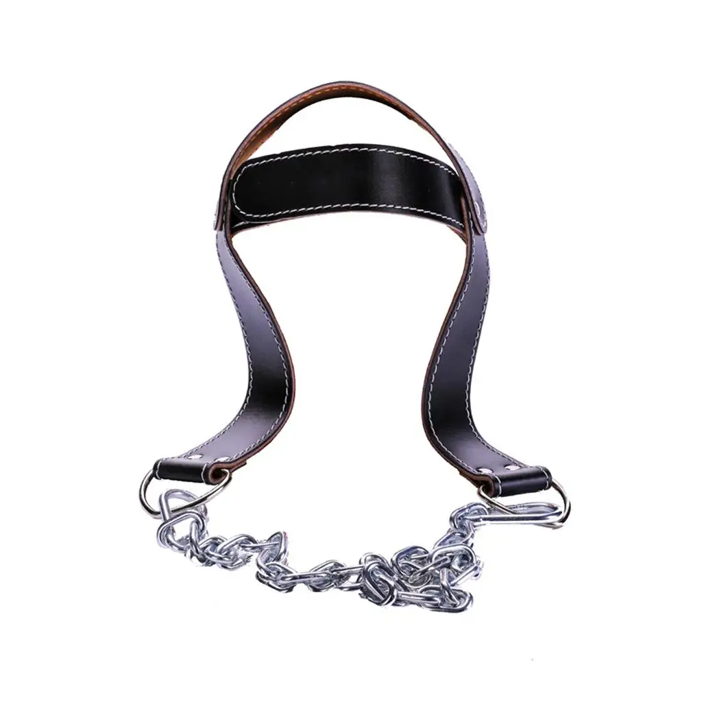 Weight Lifting Head Harness Strap Neck Exercise Fitness Training Chain Belt