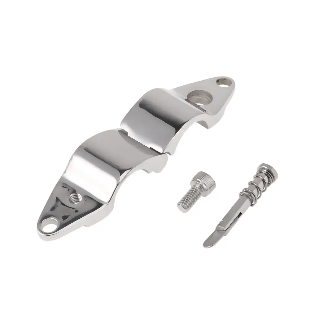 Boat Canopy Cover Fitting Clamp Mount Suits for 7/8`` 22MM OD Tube Hinged Marine Grade 316 Stainless Steel