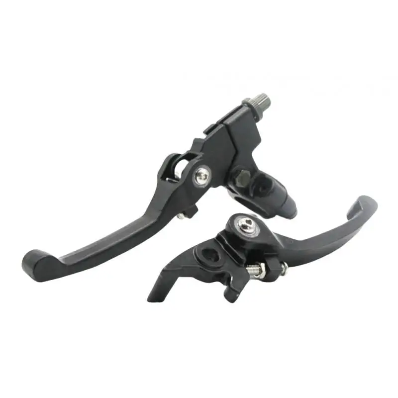 Folding Left & RightClutch & Brake Handlebar Grip Lever for Motrobike Black