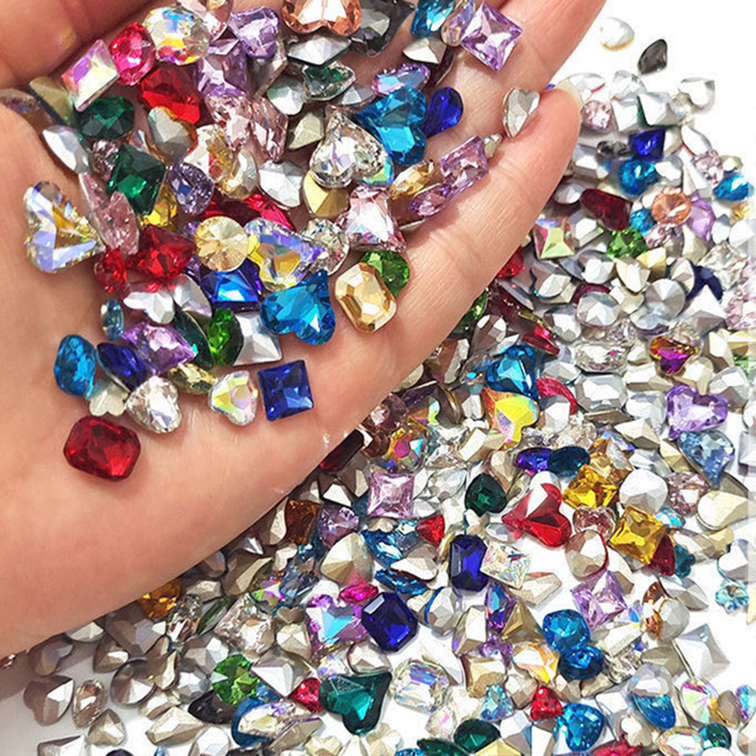 Best of 20 / 60Pcs Mixed Shape Glass Nail Art Rhinestone Crystal Pointback Nail Gems Diamond Stones DIY Manicure Accessories Reviews & Tips