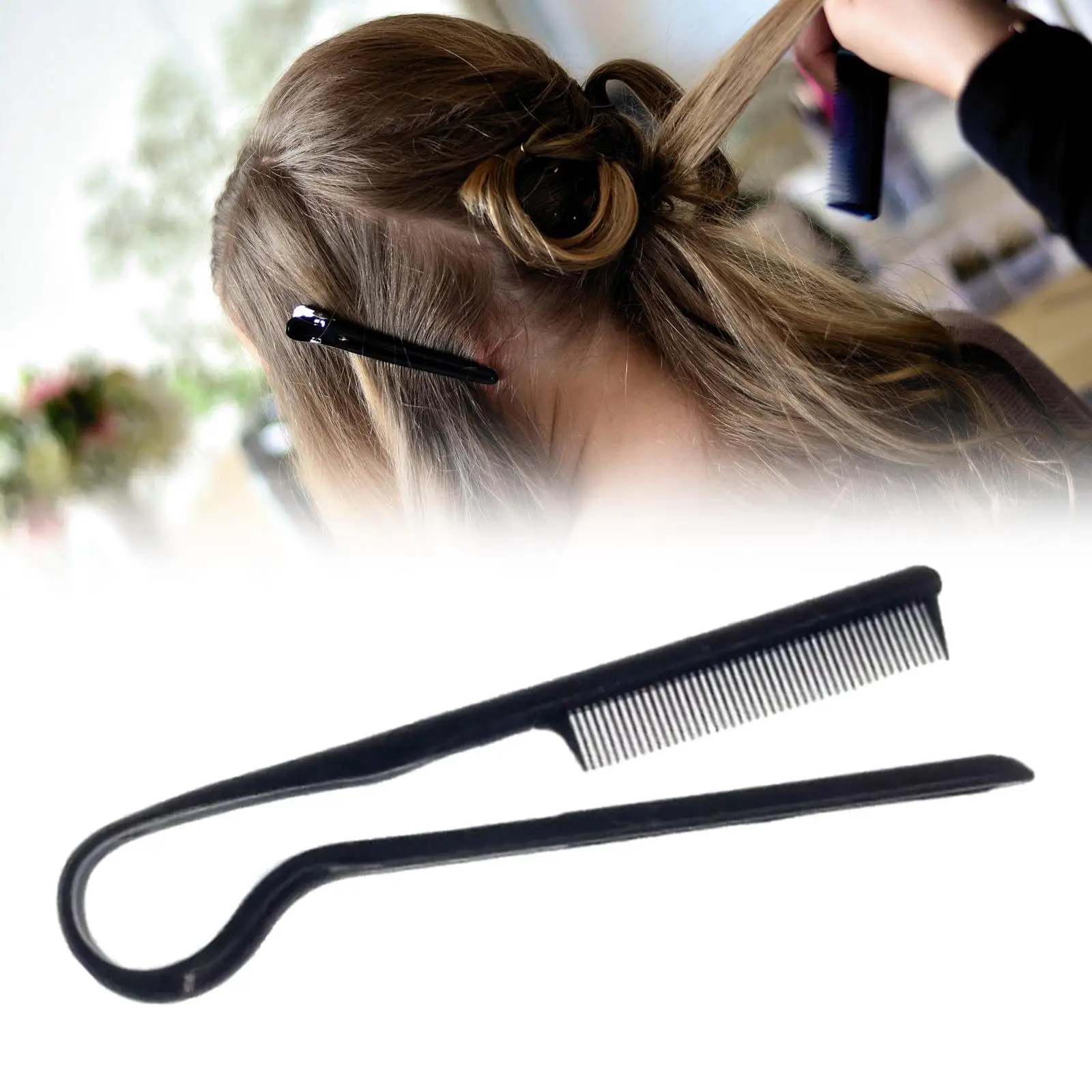 Hair Straightening Comb Firm Grip Flat Iron Comb for Home Hairdressing Salon