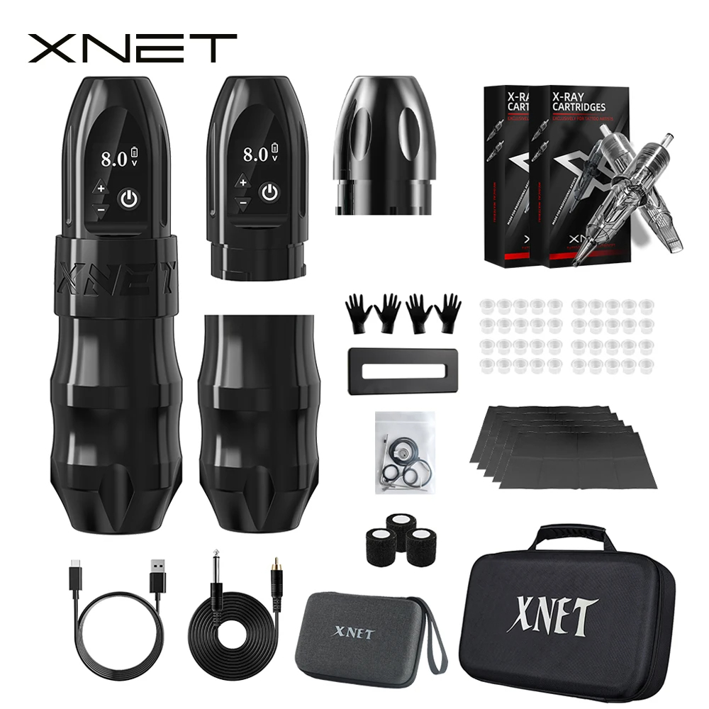 Best of XNET Titan Wireless Tattoo Machine Kit With Extra 38mm Grip 2400mAh Battery 40pcs Mixed Tattoo Cartridge For Tattoo Artists Reviews & Tips