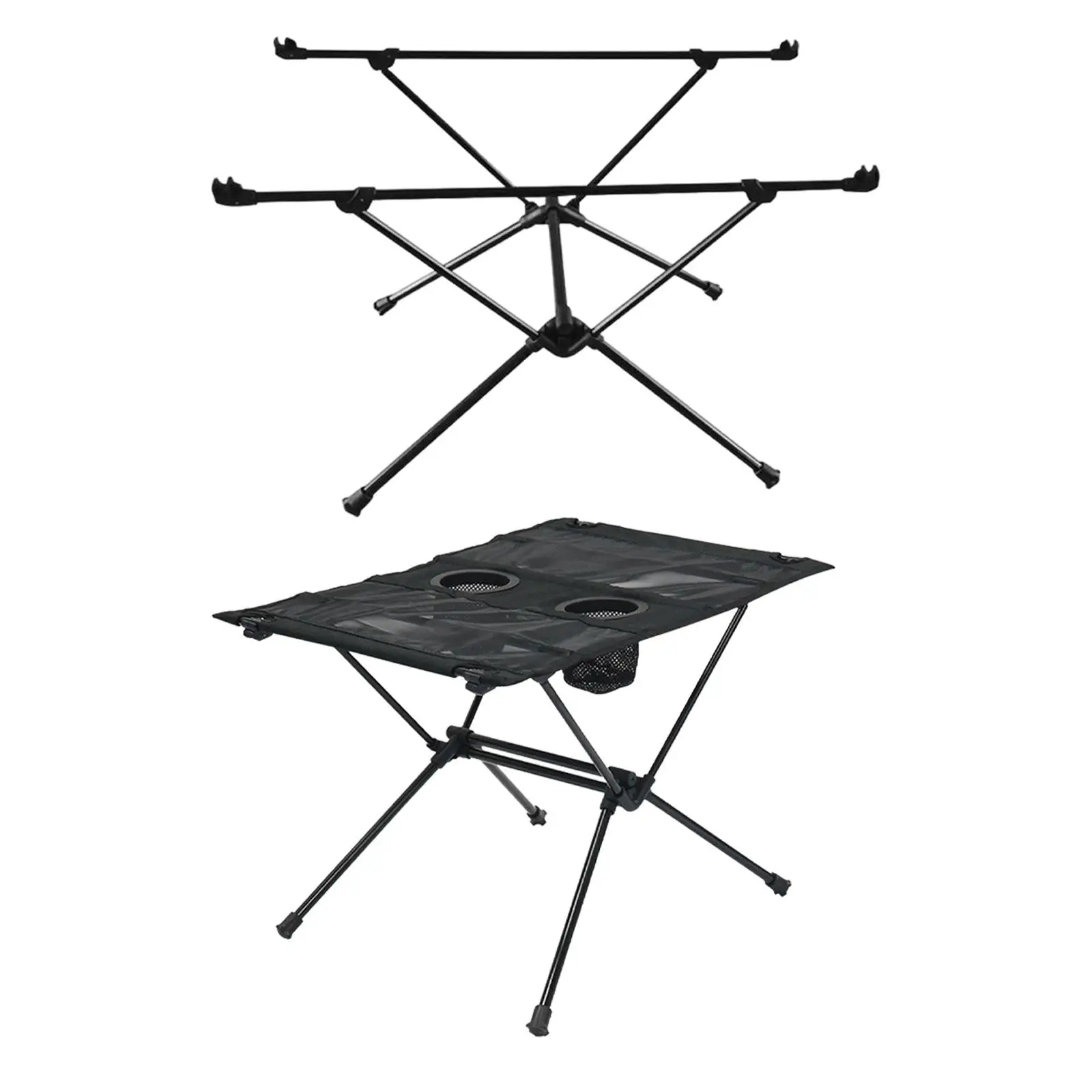 Folding Camping Table Portable Desk with Storage Bag Desk Rack Furniture Retractable for Backyard Outdoor BBQ Picnic Garden