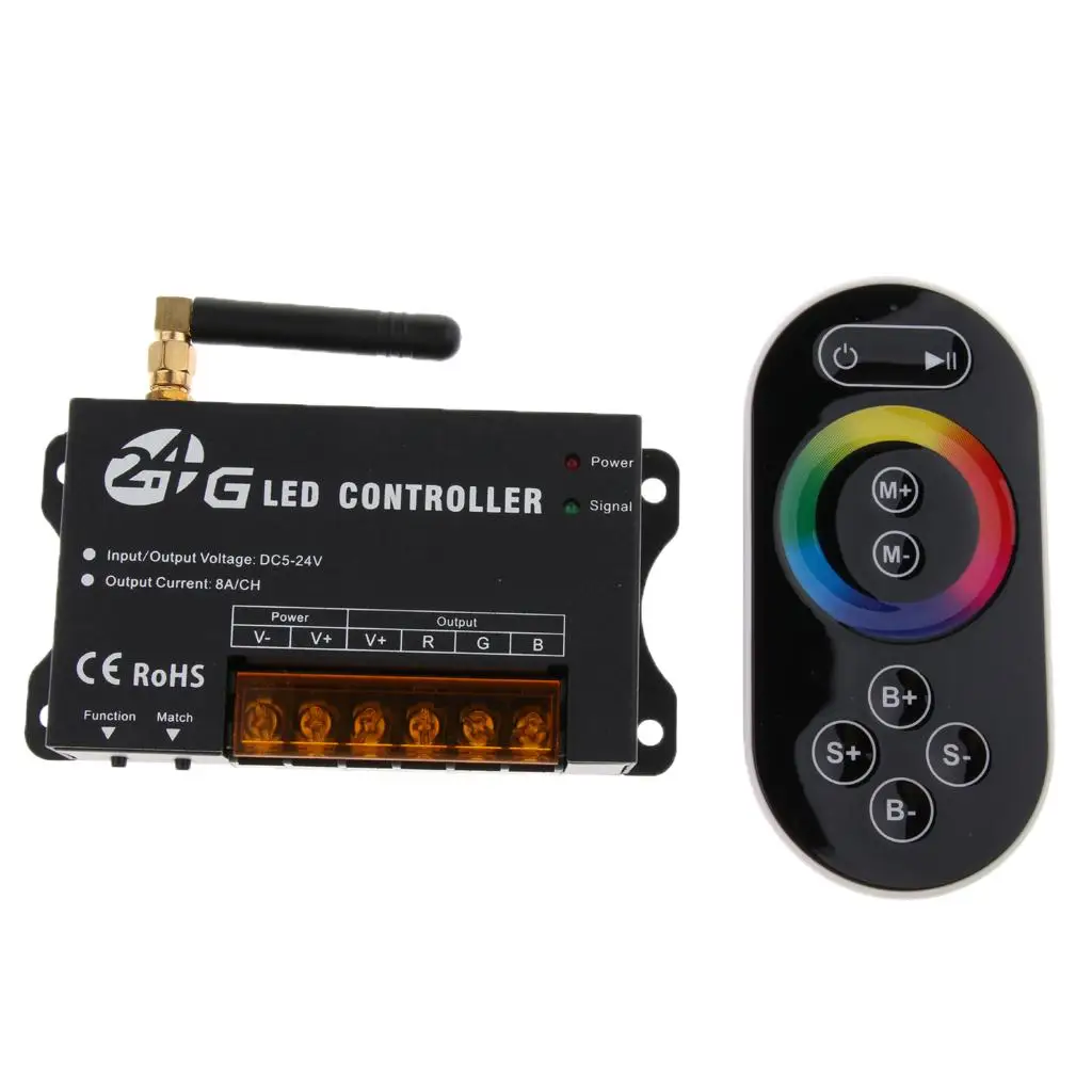  DC5-24V RGB LED Controller  Remote Control for RGB LED Strips
