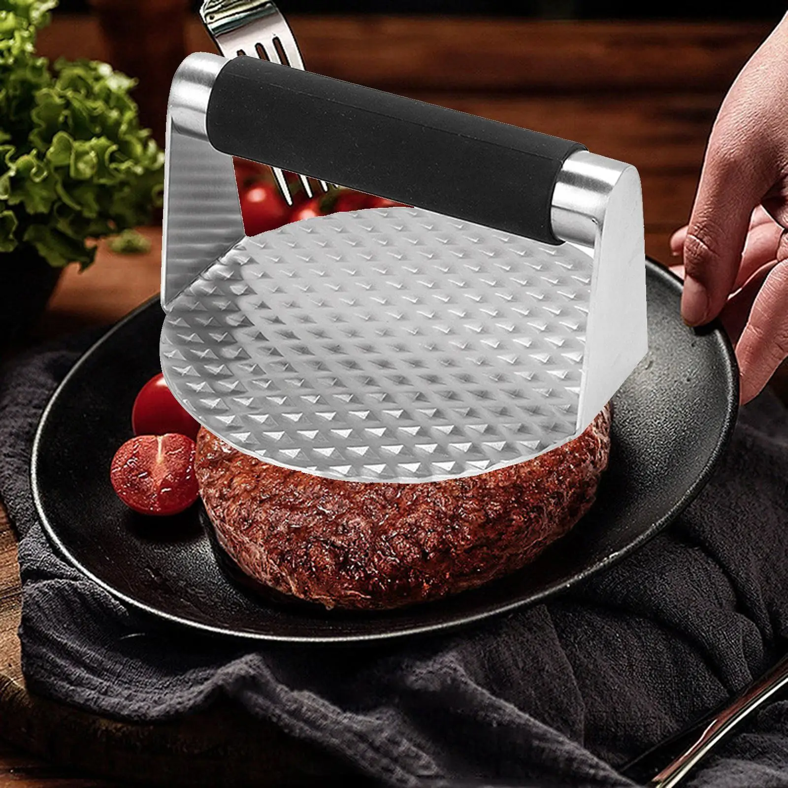304 Stainless Steel Burger Press Nonstick Kitchen Accessories Hamburger Press Meat Smasher for Grill Meat Beef Steaks Barbecue