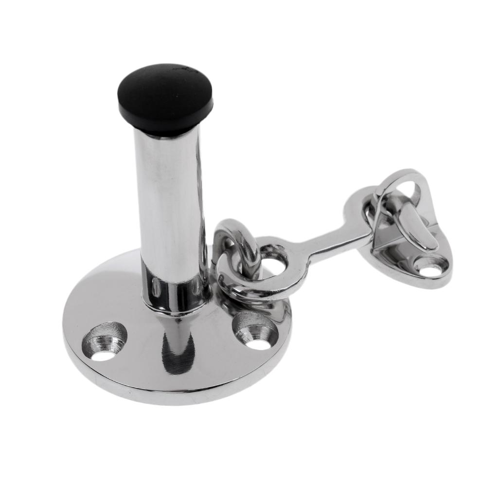Heavy Duty Stainless Steel Door Stop w/ Hook Holder Marine Boat Accessories