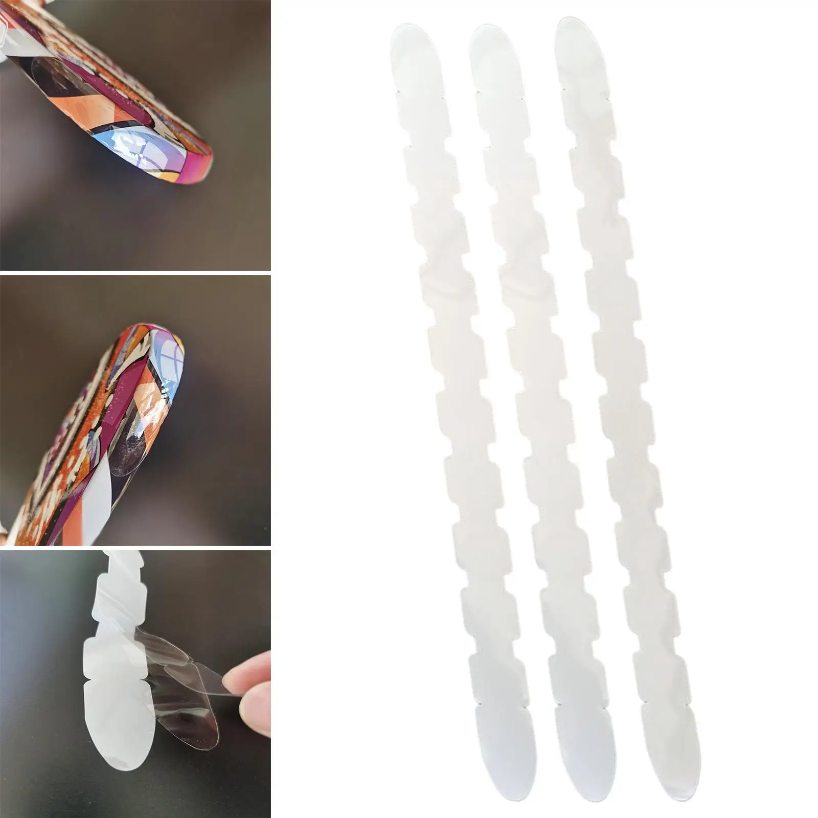 3 Pieces  Racket Edge Protection Tape Self Adhesive Clear Racquet  Sticker