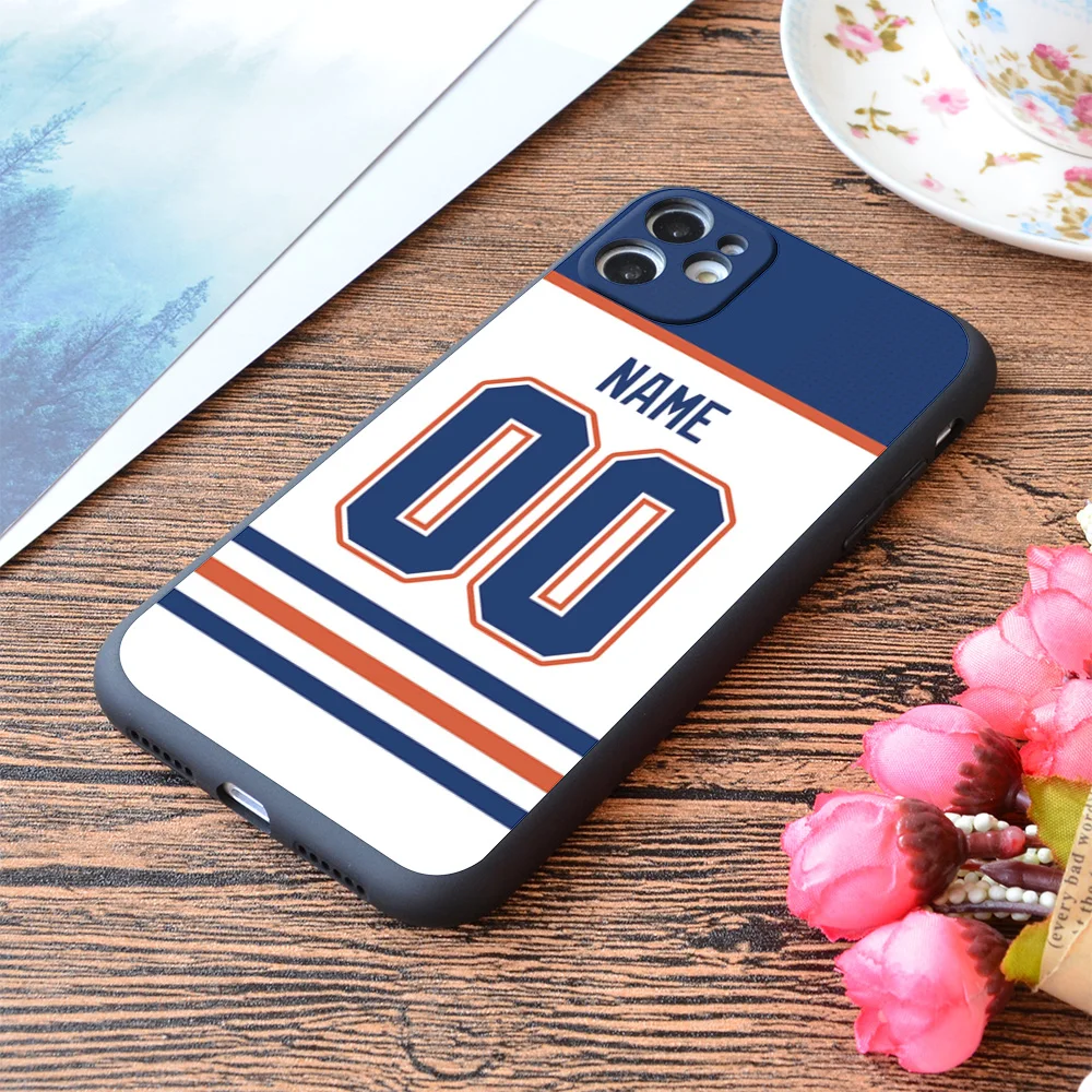 Custom Hockey Player Silicone Phone Case For iPhone 13 12 11 Pro Max Mini XS X XR SE 7 8 6 6S Plus Soft Cover Montreal Edmonton iphone 13 mini silicone case