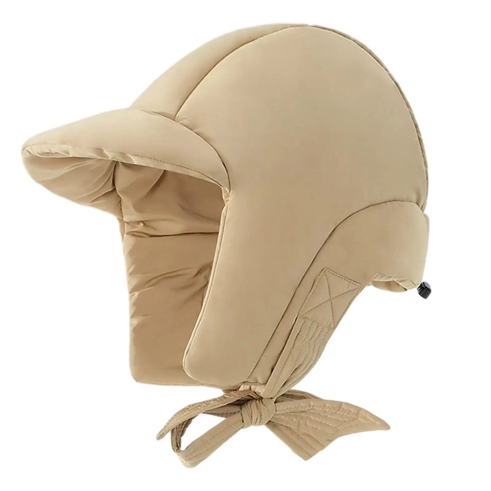 Down Hat with Earflaps Warm Hat with Peak Comfortable Trapper Hat Baseball Cap
