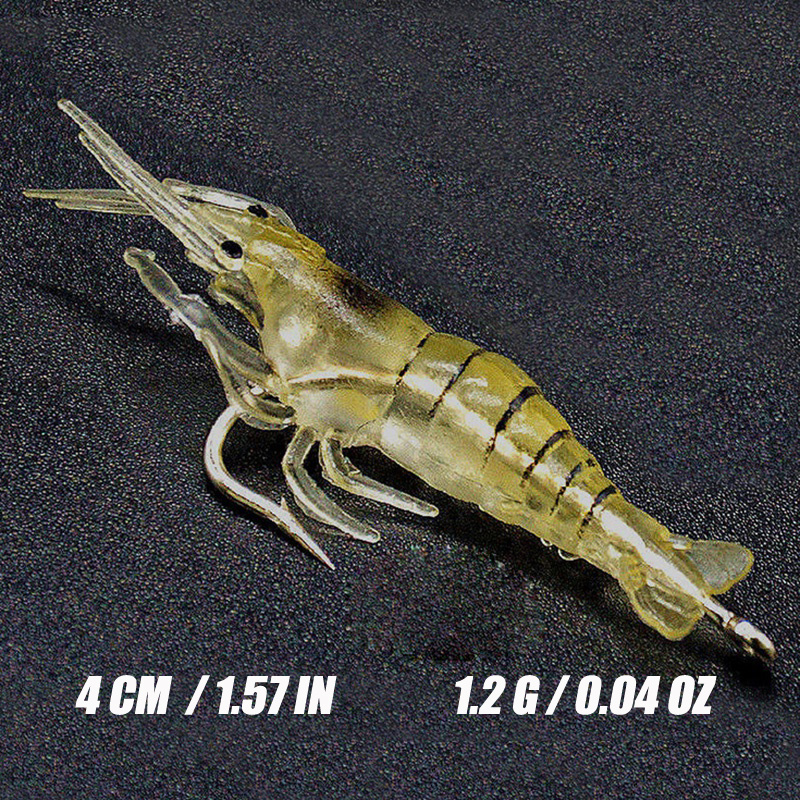 10pcs Soft Shrimp Shaped Fishing Lure With Hook, Bait Kit For Outdoor, Fishing Accessories