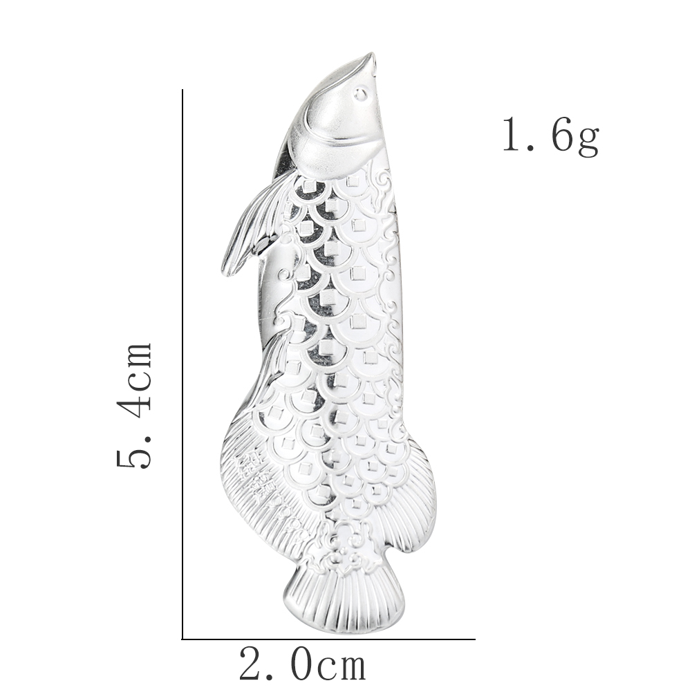 3D Koi Tee Pet Knöchernen Zunge Arowana 9999 Silber Blatt Alten Tee Gekocht Ornamente Ionisation Sterilisation Display 2 gramm mit box – Detail 6