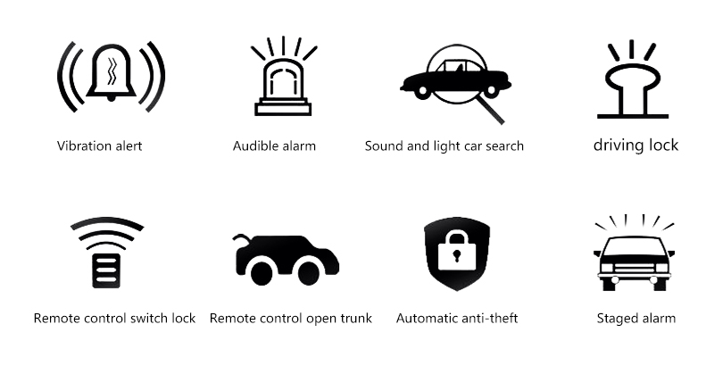 One Way Auto Alarm system Car Alarm Manual Push Button Start Stop System (1 Meta