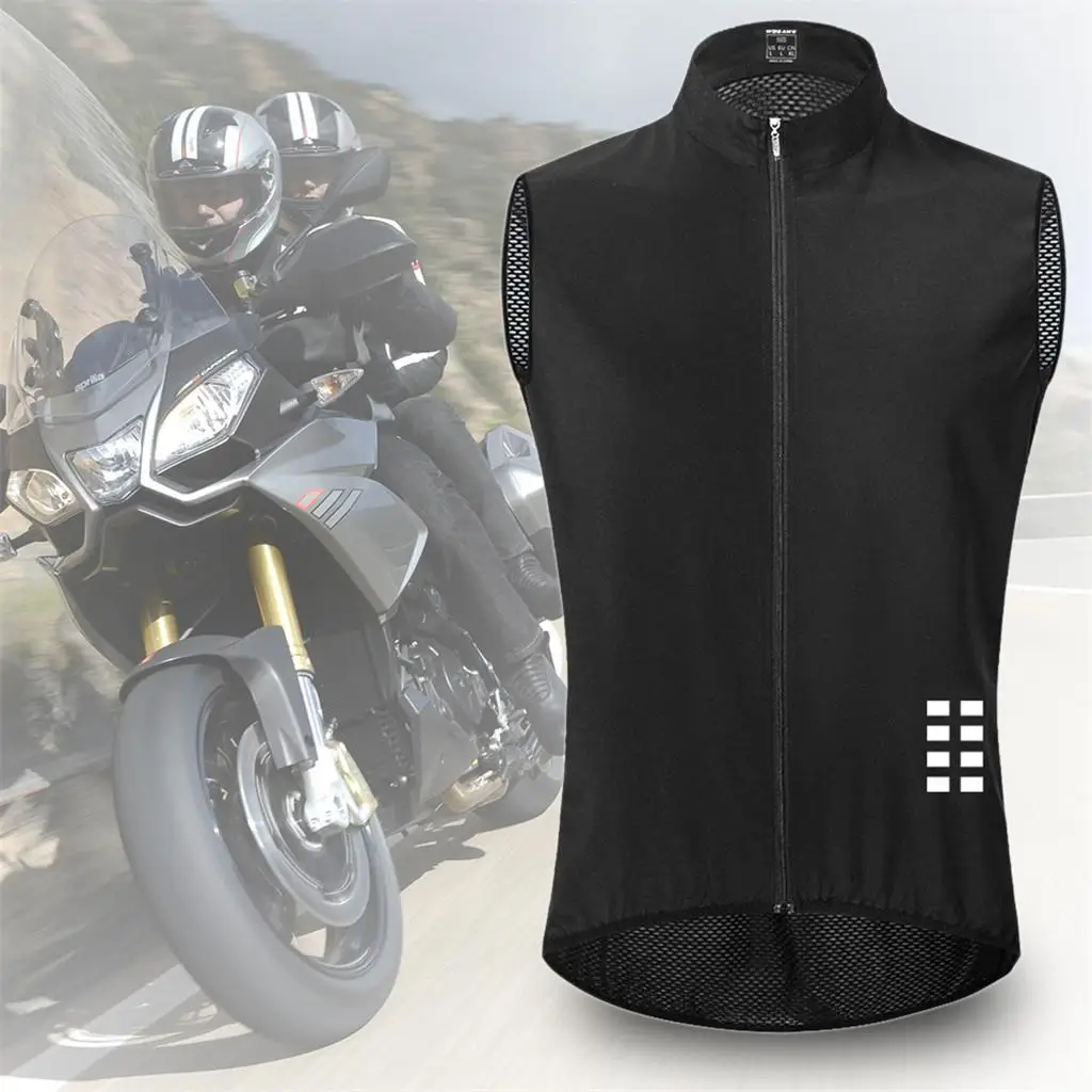 Men`s  Motorcycle Windproof Sleeveless Jersey Waistcoat