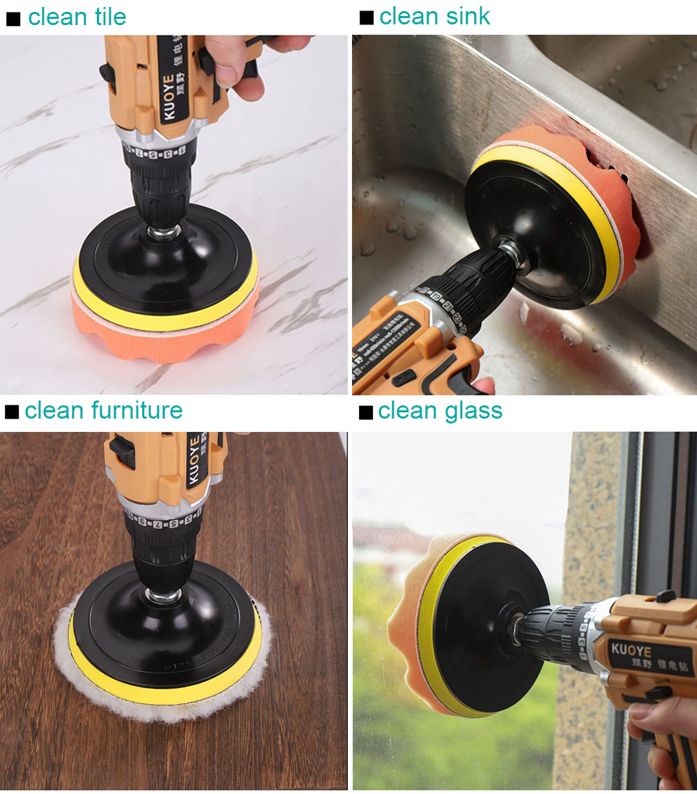 Car Polishing Sponge Pad Kit Wool Waxing Buffing Sponge Abrasive Disc Sandpaper For Sanding Headlight Refurbish Auto Detailing