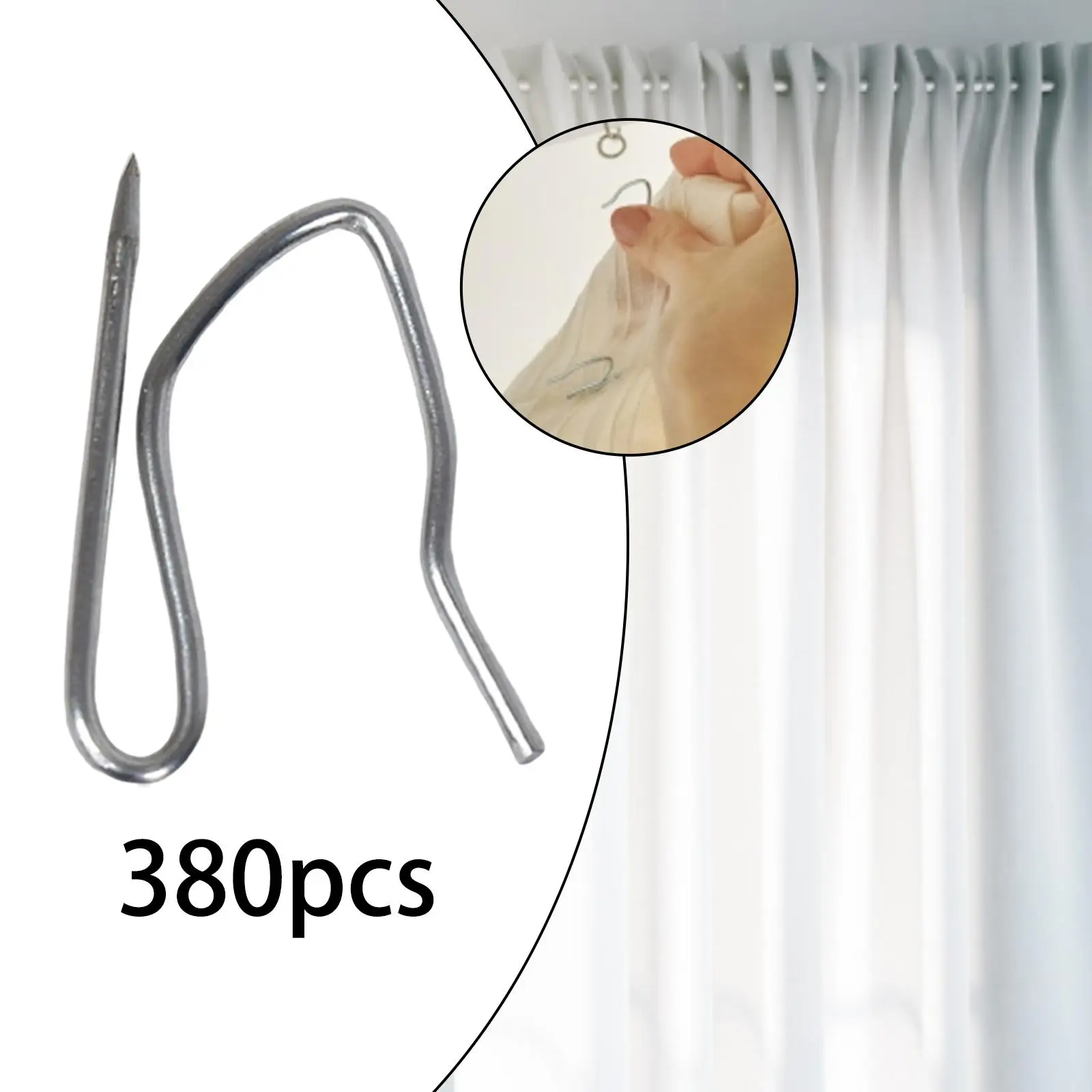 Iron Drapery Hooks Pins Curtain Hangers Curtain Hook for Home Door Drapery