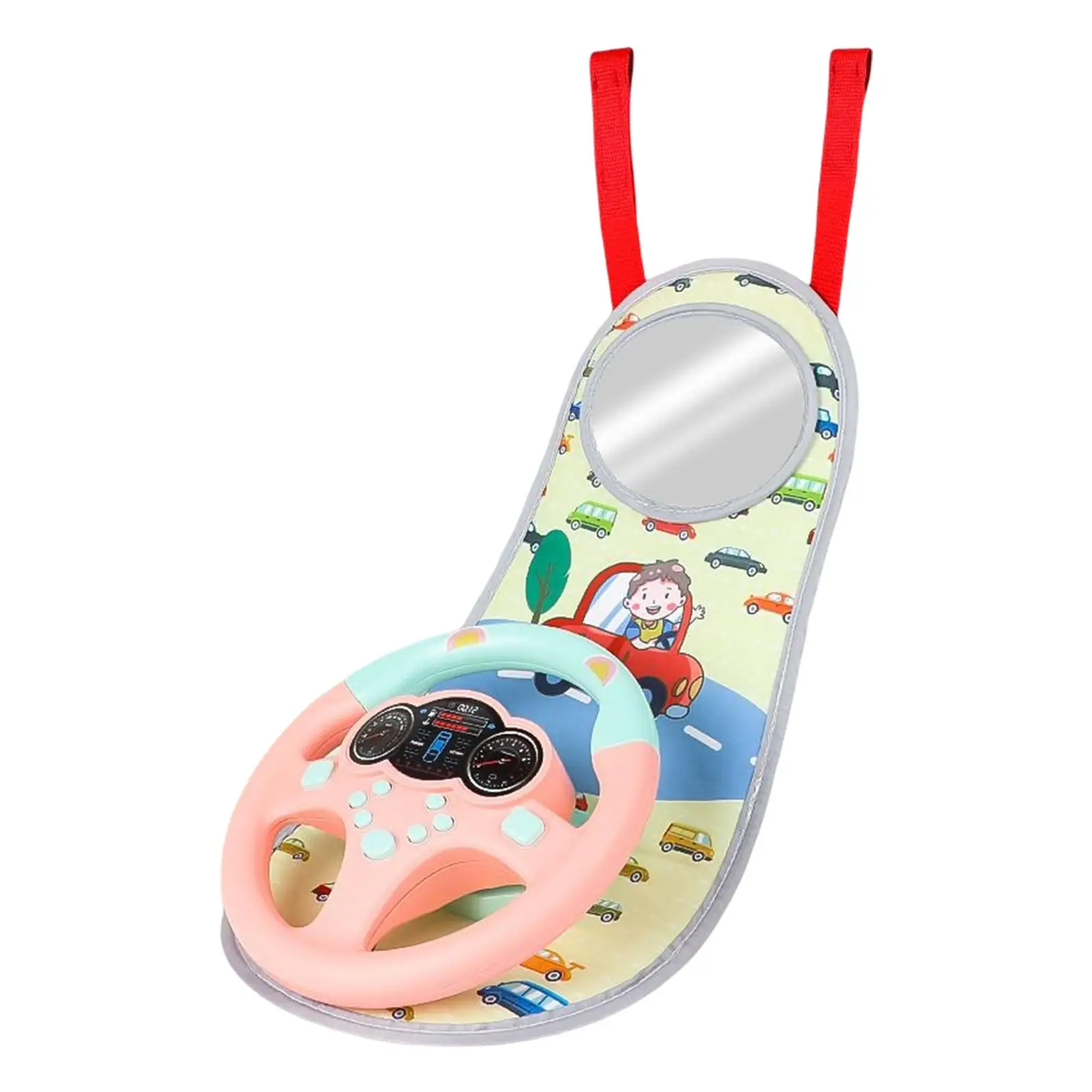Simulation Car Seat Toys with Mirror for Kids Girls Boys Birthday Gifts