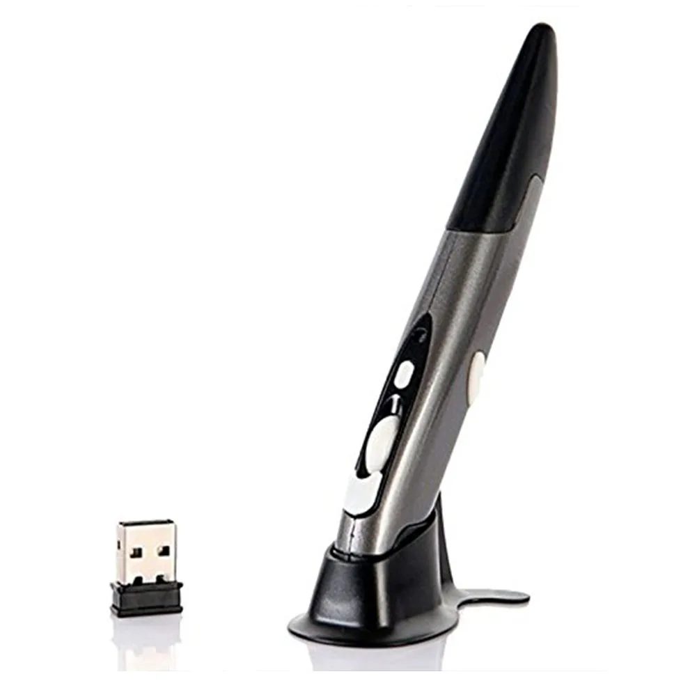 Ergonomic Home Resolution Adjustable Battery Powered Optical Wireless For Tablet Laptop Office USB Port 2.4G Pen Mouse silent computer mouse
