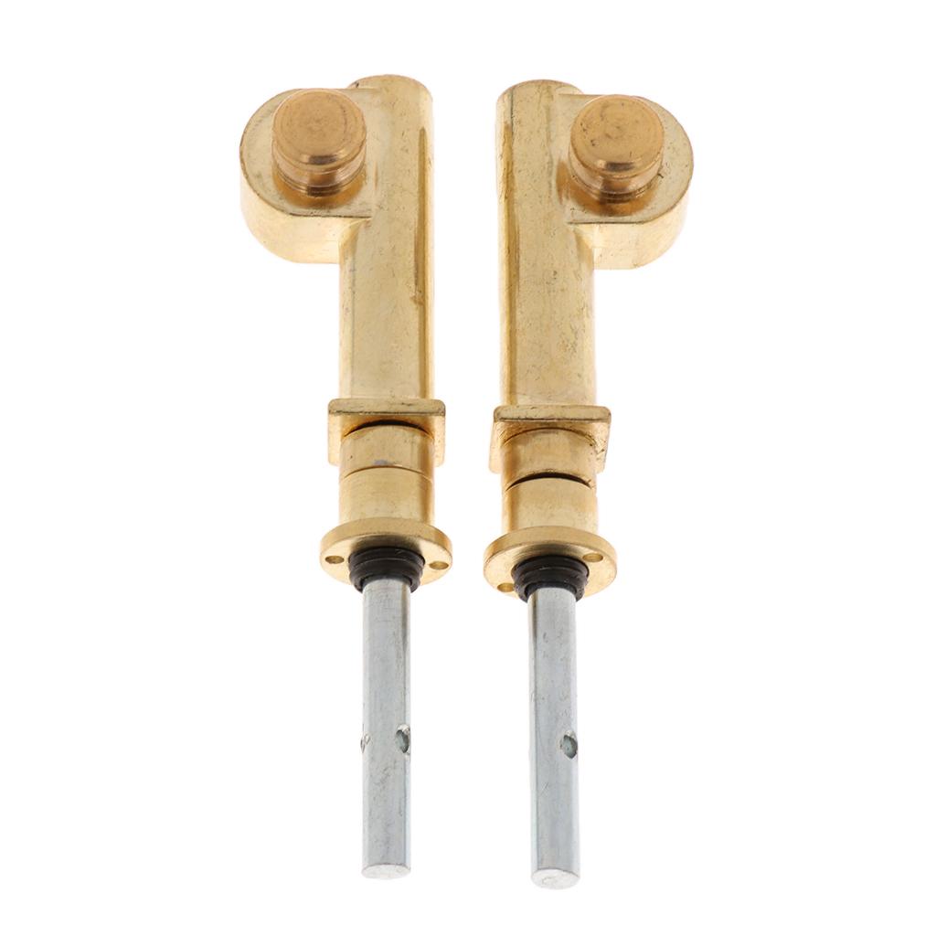 Durable 2Pcs Erhu Mechanical Copper Shaft Golden 9cm / 3.54inch