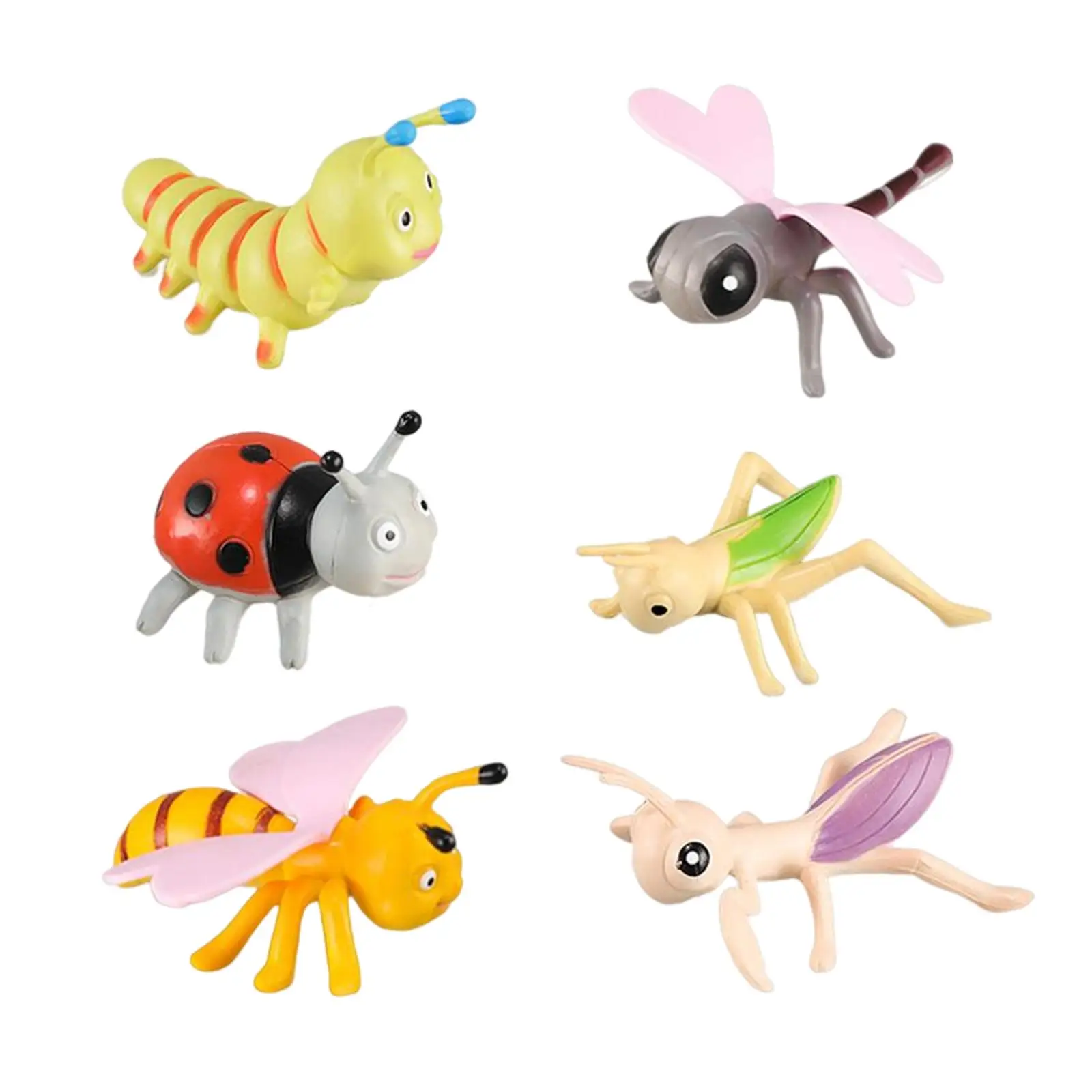 Set of 6 Count Artifical Animal Model Toy for Toddler Simulation Accessory