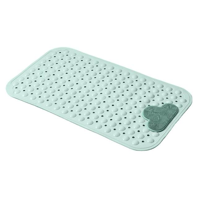 Xinwanna Bath Mat Suction Cup Drain Hole Bubble Design Anti-fall Non-slip  Cloud Massage Soft Toilet Bathtub Shower Floor Anti-skid Mat Bathroom  Supply (Blue,40x70cm) 