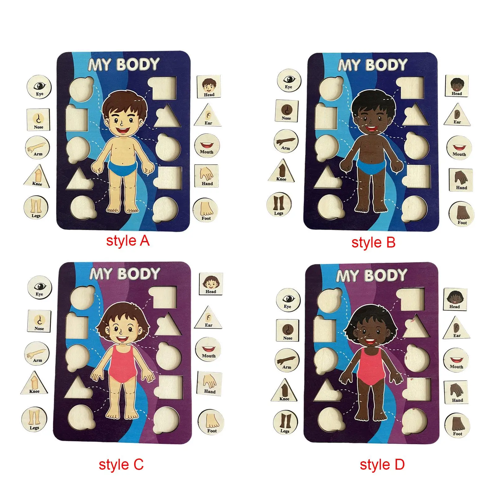 Learning Human Body Parts Body Puzzle for kids Learning Activities Wood Peg Puzzle Game for Kids for Birthday Gift Kids
