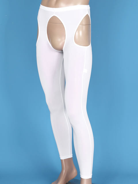 Mens Glossy Pantyhose Bulge Pouch Tights Stockings
