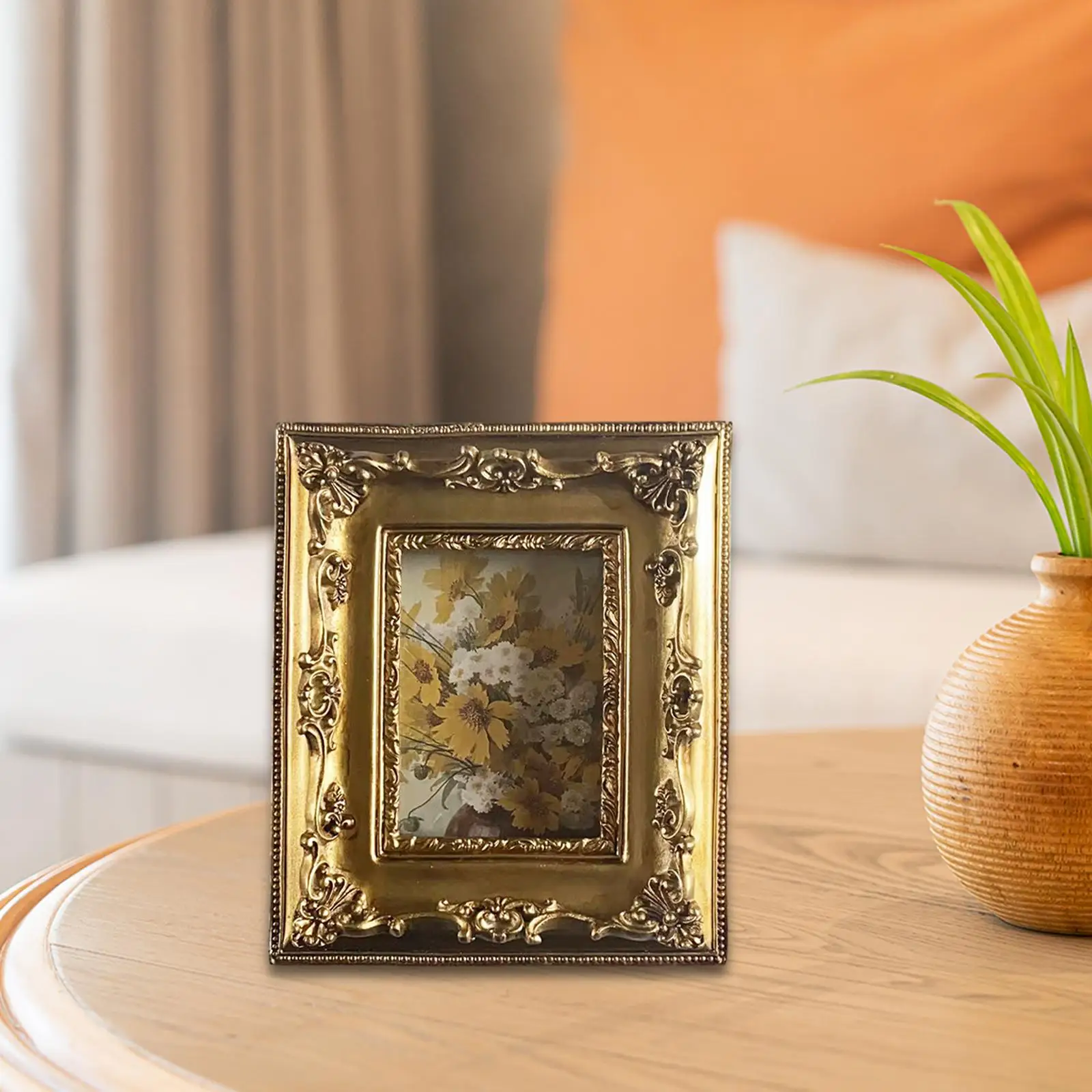 Vintage Picture Frame Photo Display Holder Gift Photo Gallery Art Photo Frame for Bedroom Wall Hanging Table Hallway Living Room