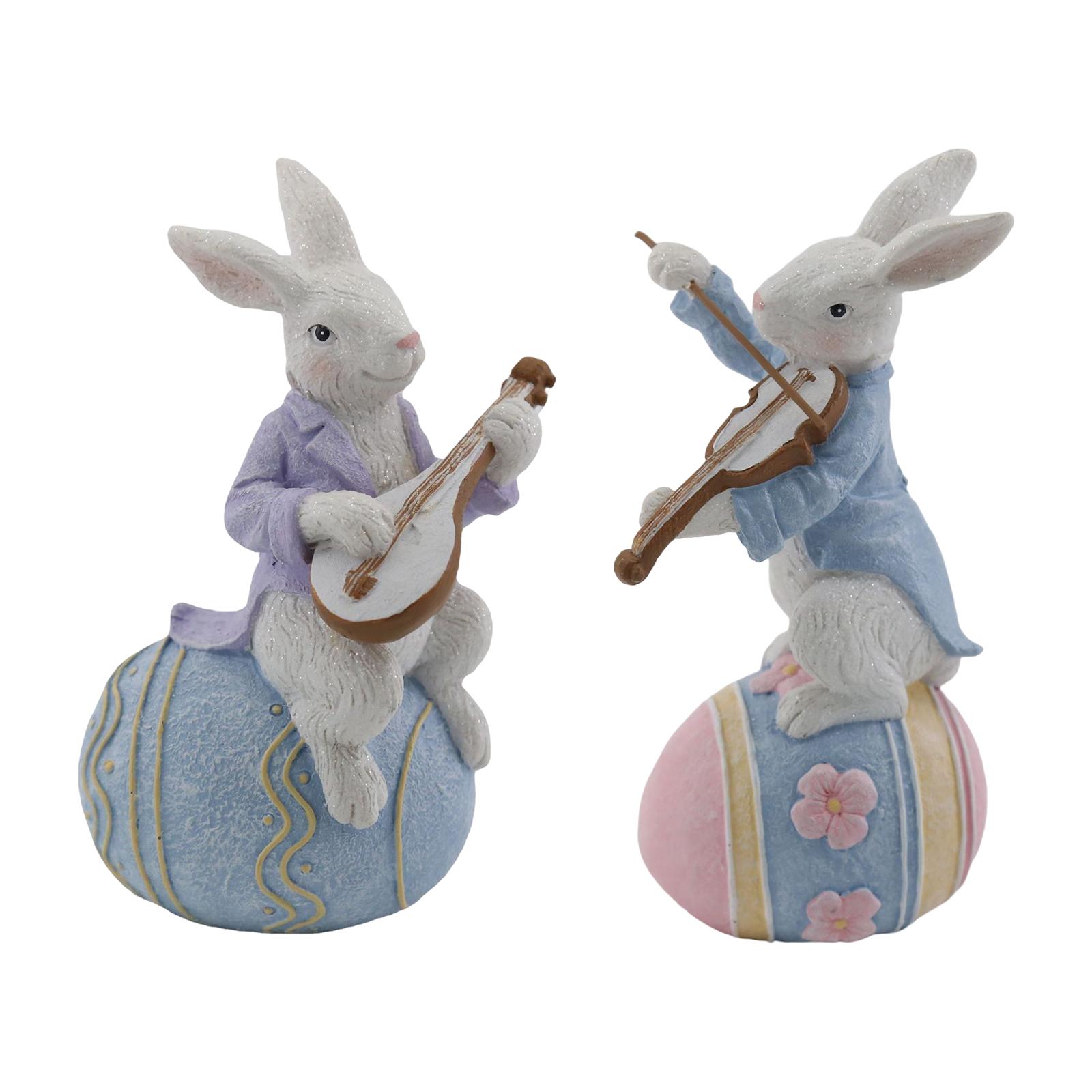 Funny Easter Rabbit Spring Easter Decor Centerpiece Figurine Sculpture Statue for Holiday Home Party Collectibles Decoration