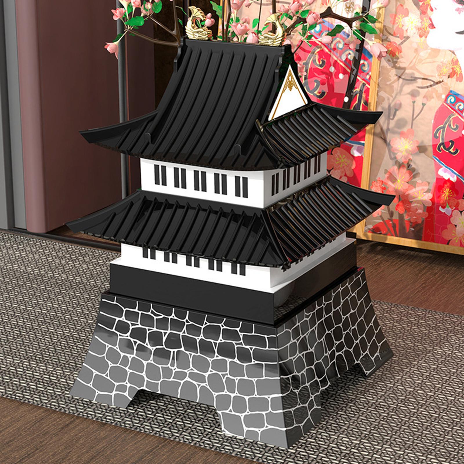 Creative Japanese Castle Style Bento Plate 3-Drawer Snack Dish Platter Steamed Dishes Castle Style Bento Dish Plate for Kitchen