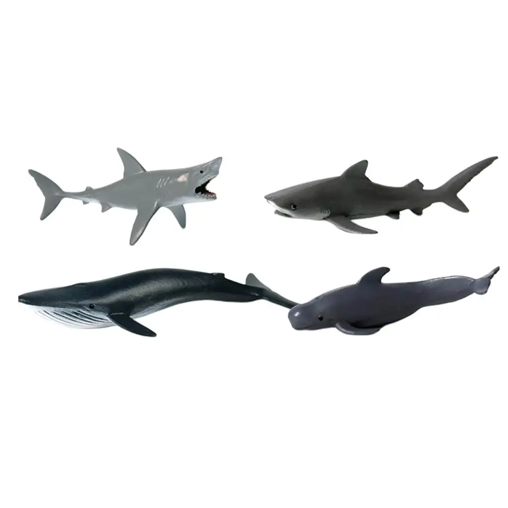 4 Pieces Nature Sea Life Animal Model Figures Preschool Learning Educational Toy