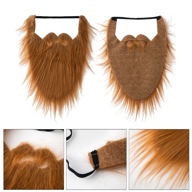 WaTudouYe Barba Finta per Feste di Halloween Barba con Baffi Finti  Divertenti per Forniture Cosplay in Costume Facciali Finti Realistici