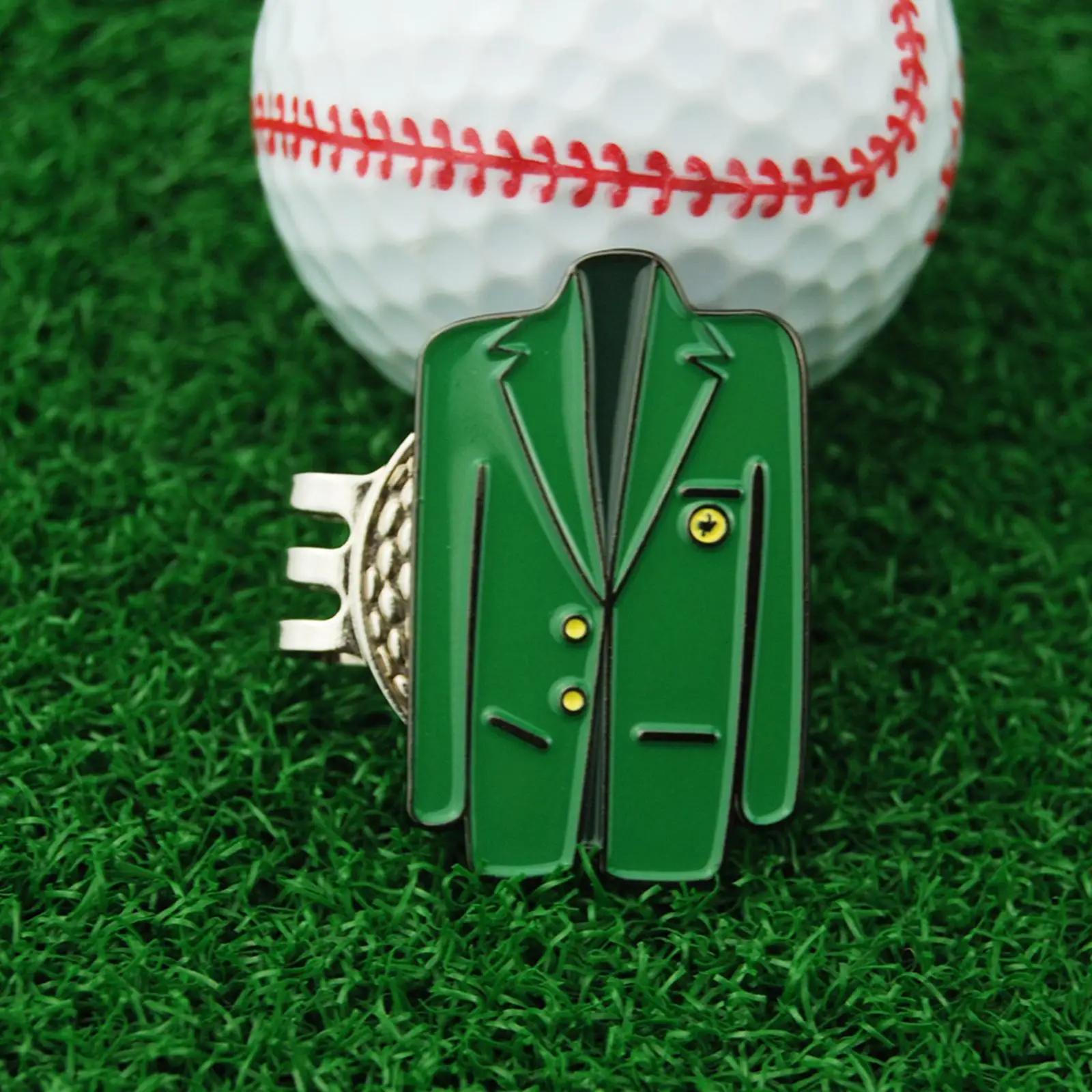 Golf Ball Marker Premium Gifts for Golf Lover Holidays Christmas Eye Catching Game Creative Green Jacket Golf Training Aid