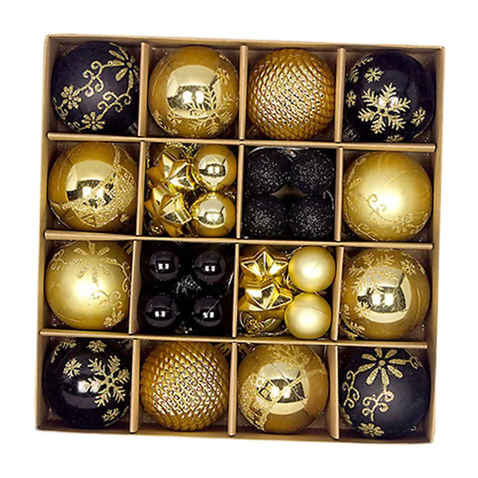 44Pcs Christmas Ball Ornaments Set DIY for Holidays New Year Party Supplies