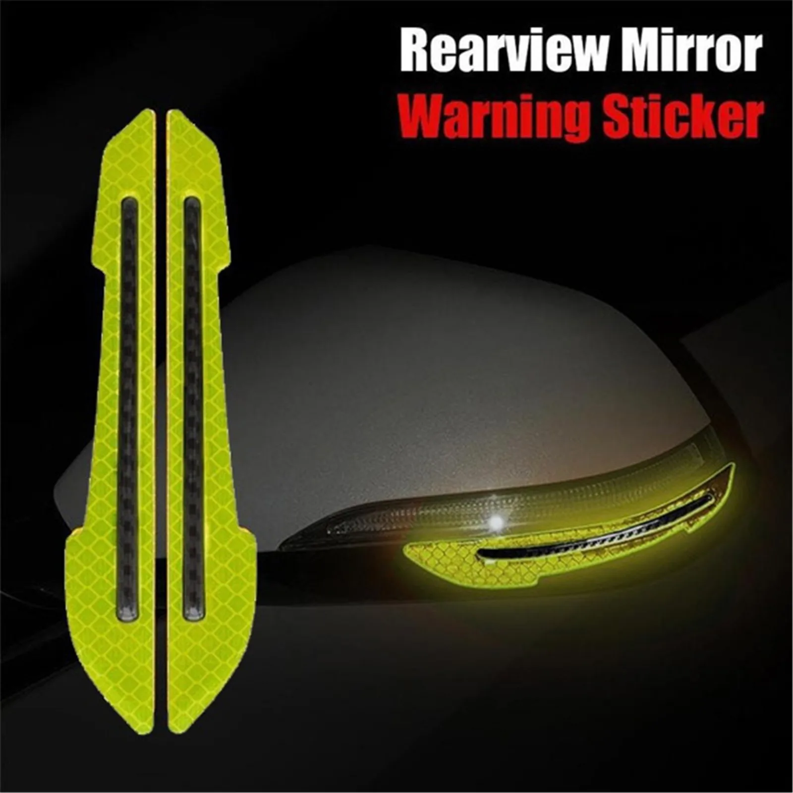 2Pcs Reflective Car Stickers Rearview Mirror Protection Stickers Collision Protection Strips Universal Auto Exterior Accessories funny bumper stickers