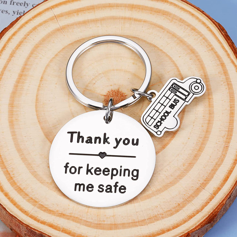 School Bus Driver Gift Keychain Thank You Appreciation Gift for Keeping Me Safe Retirement Going Away Gifts for Bus Driver – Detail 4