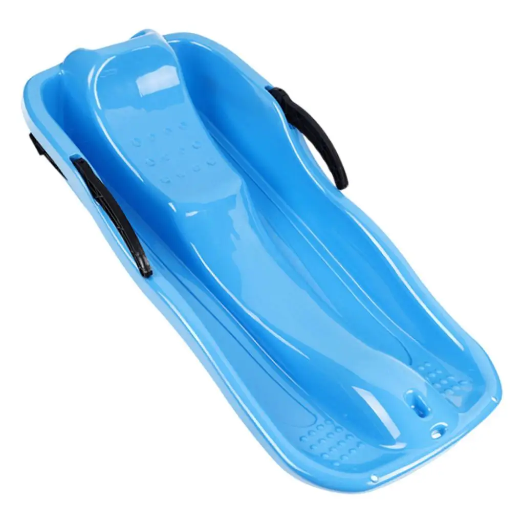 Winter Snow Sled Kids Sledge Fun Toy Skiing Pull Rope Hole Toboggan for Lawn Holiday Children