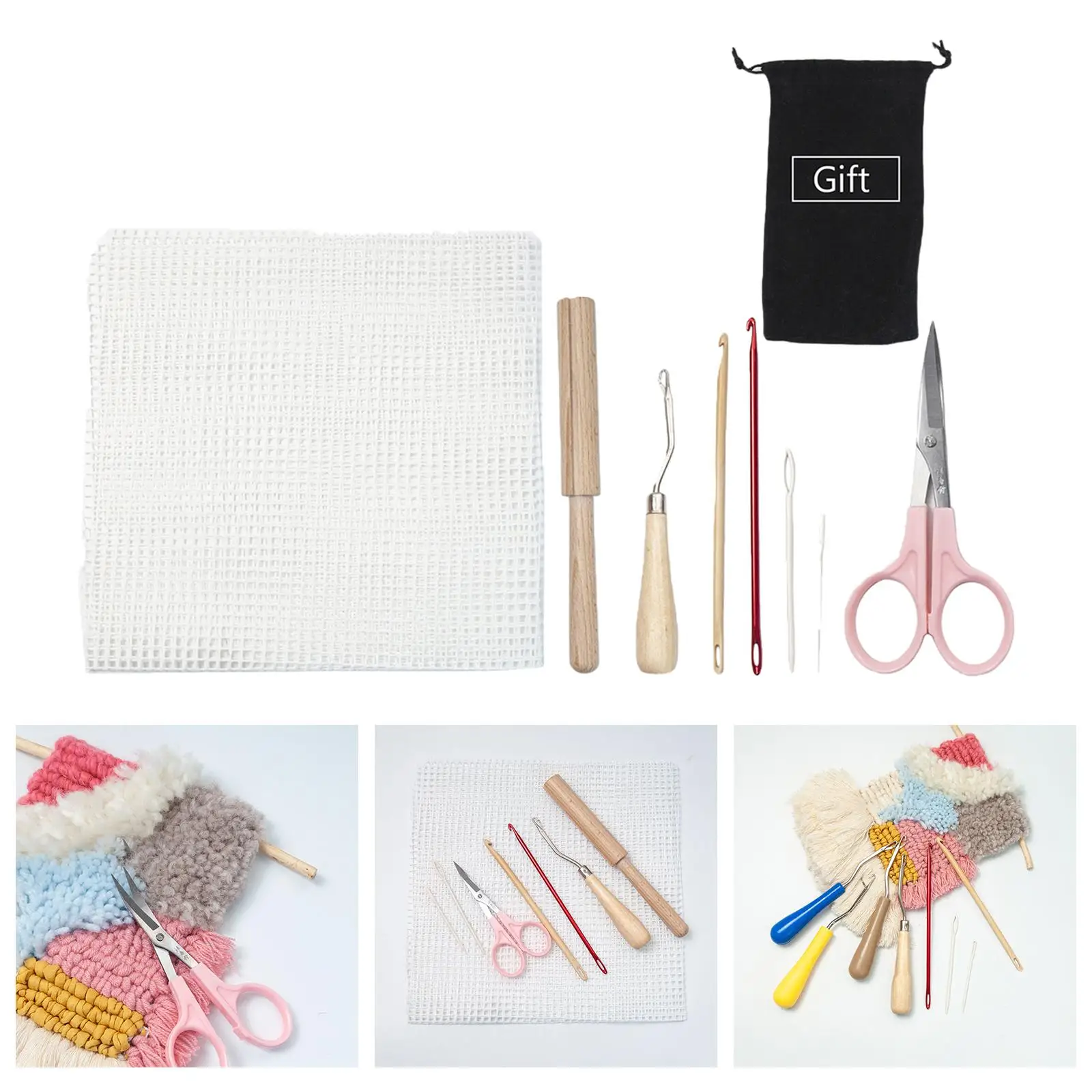 Latch Hook Rug Kit Rug Making Kit Handmade Embroidery Carpet Set for Women Festival Gift