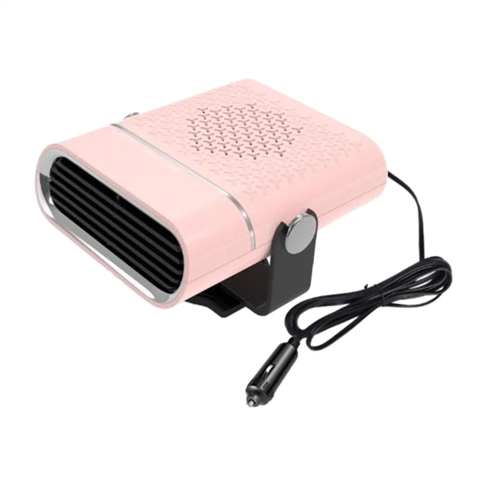 Car Heater 24V 2 in 1 Compact 360 Degree Rotary Plug into Lighter Windshield Defroster Automobile Windscreen Car Fan