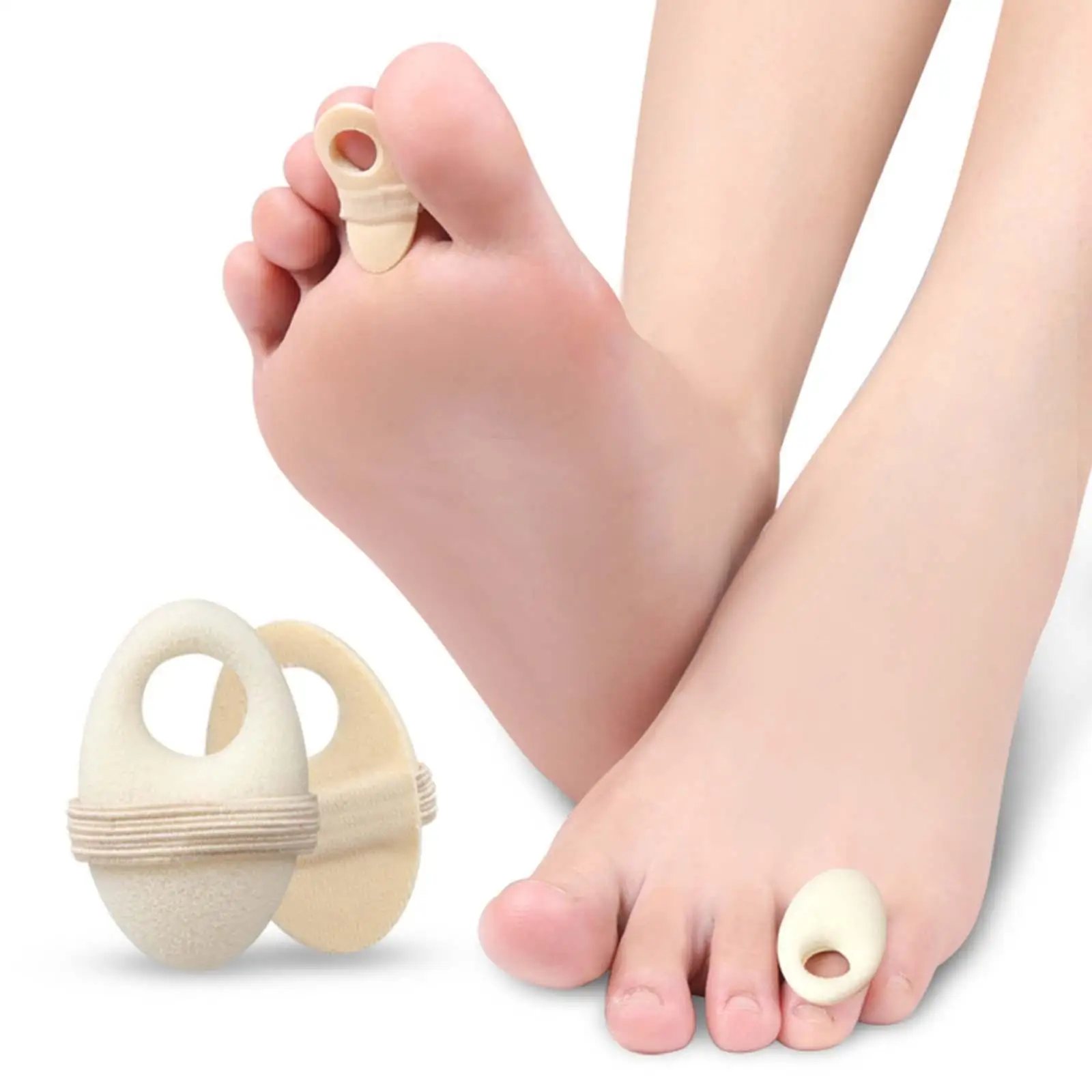 2 Pieces Foam Callus Cushions Waterproof 8mm Thick Wearable Metatarsal Foot Pads