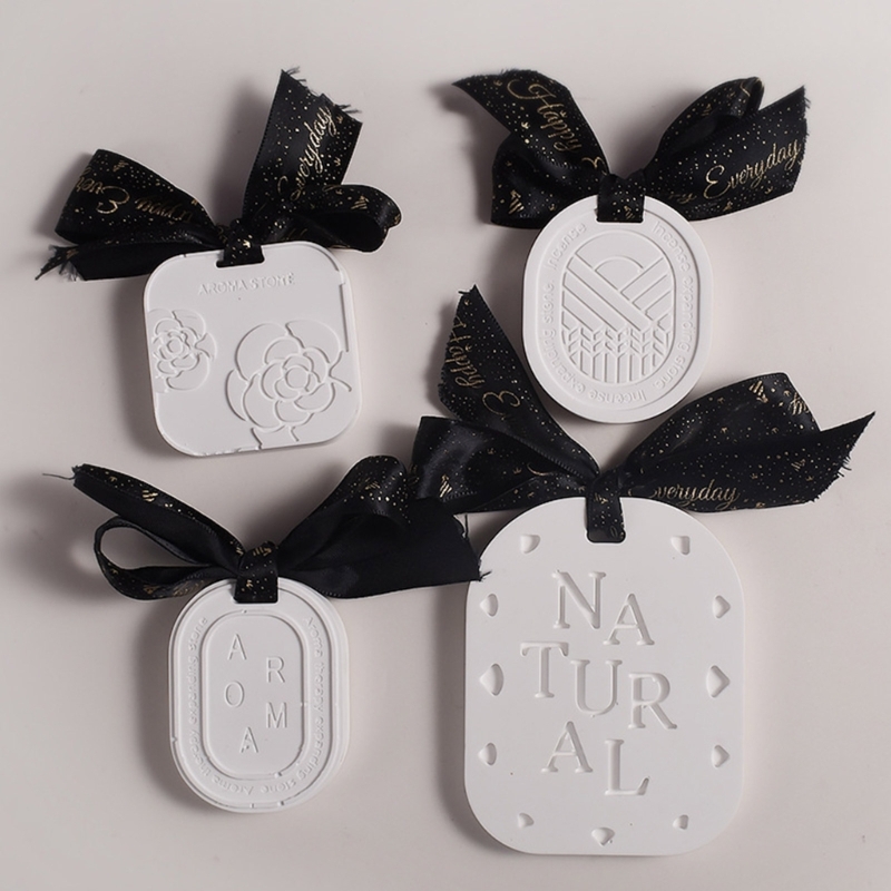 Camellia Plaster Hanging Plate Silicone Mold Wardrobe Car Fragrances Aromatherapy Epxoy Resin Mould DIY Casting Tool