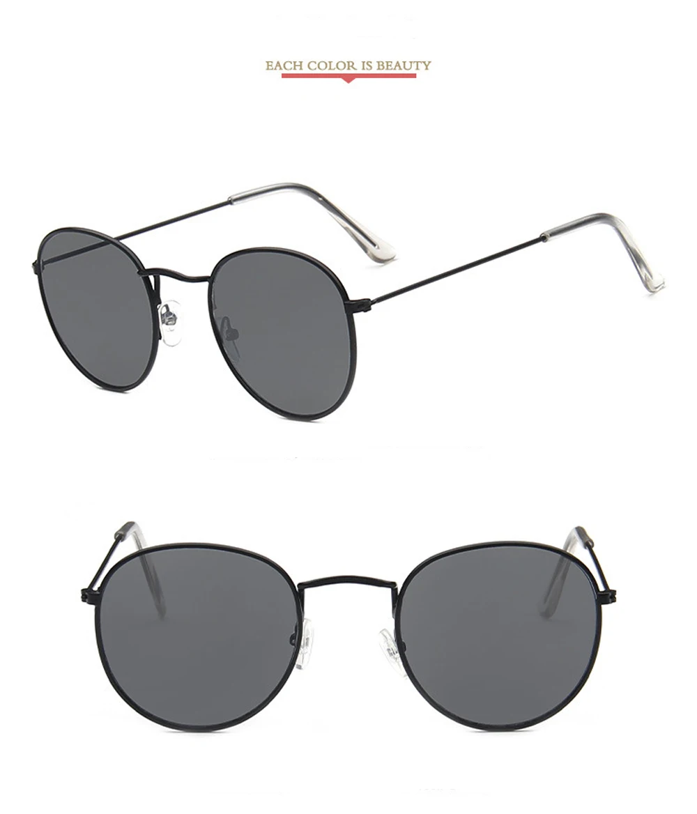Vintage verspiegelte Sonnenbrille Herren und Damen Retro Sonnenbrille mit Metallrahmen Outdoor-Mode Brillen – Detail 19