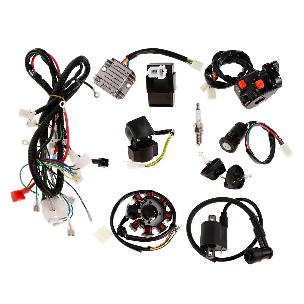 CDI Wire Harness Kit  Plug Ignition  Key Switch Solenoid  Kit for
